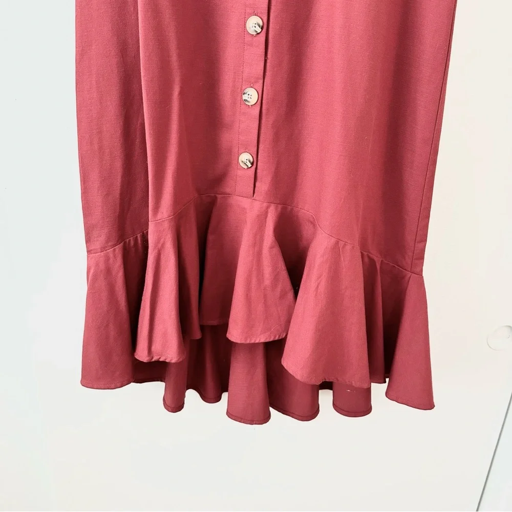 Ann Taylor Ruffle Hem Midi Dress